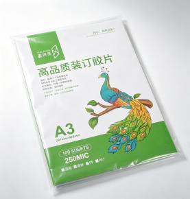 A3 PET 250mic Transparent Printable Binding Cover Film
